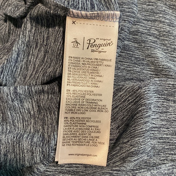 Original Penguin 1/4 zip long sleeved shirt sz Large - Picture 5 of 5